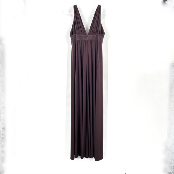 David’s Bridal bridesmaid dress full length V-neck style number F13095 size 4 - Picture 6 of 9